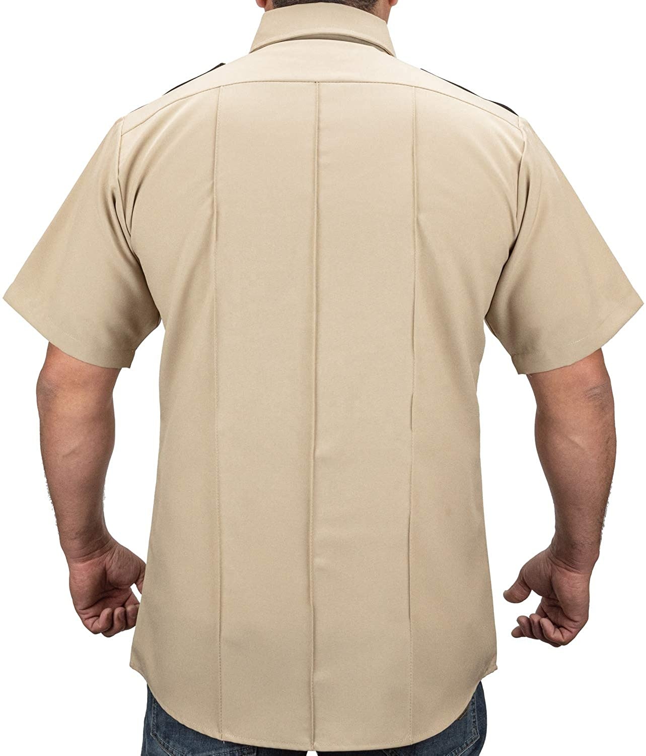 주머니가 있는 짧은 소매 남자의 보안 셔츠 감시 제복을 주문 설계하십시오