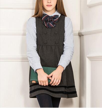 패션 소녀 점퍼 스커트 초등학교 교복 디자인 교복 나비 넥타이
