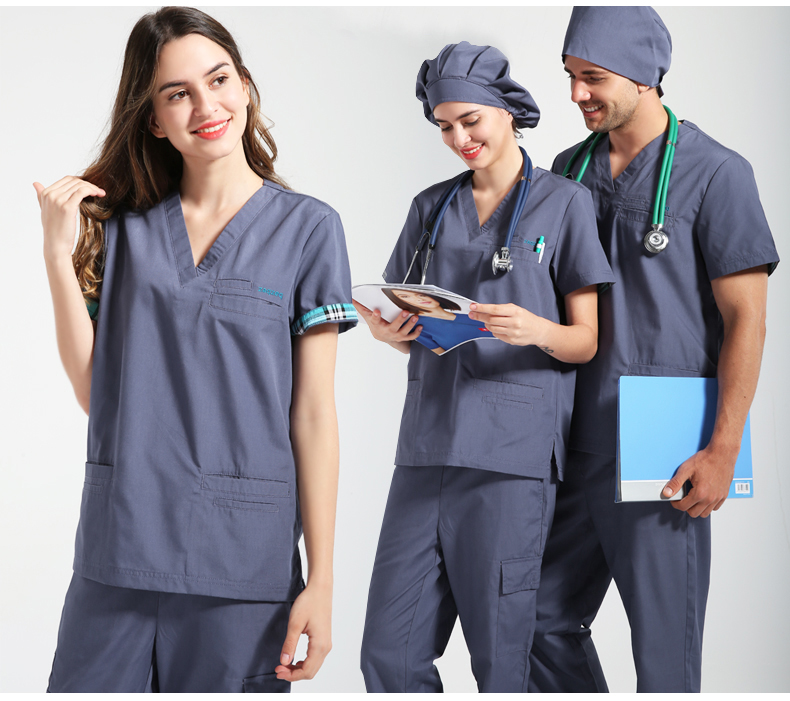 사용자 정의 디자인 남녀 공통 유행 파란색 유니폼 의료 수술 간호사 유니폼
